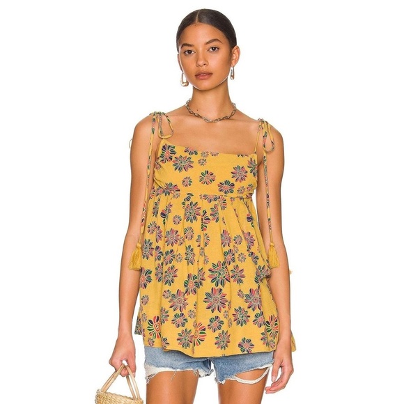 Free People Tops - NWT Free People Indigo Molly Tunic Top Gilded Combo